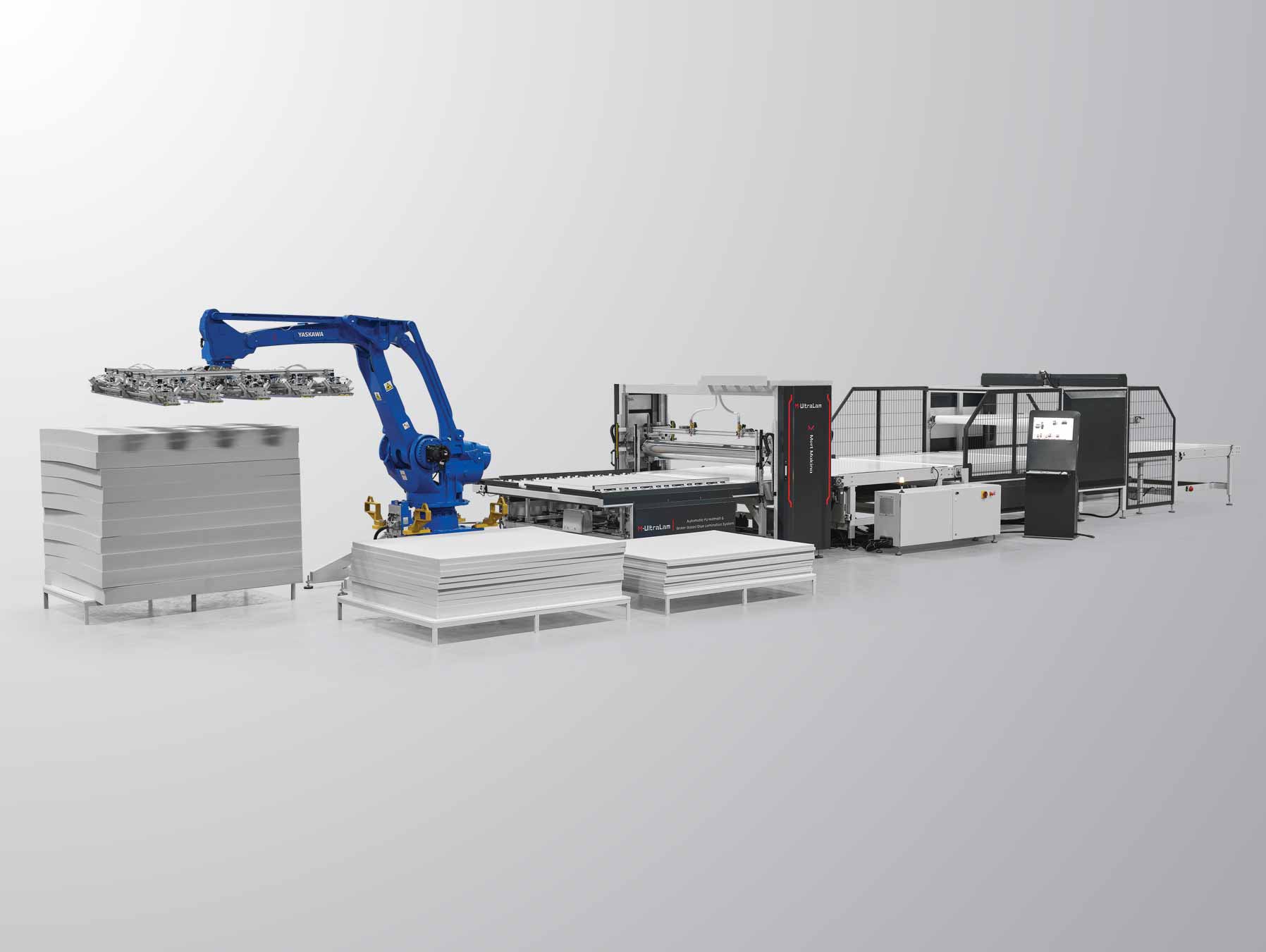 M-UltraLam Otomatik PU Hotmelt ve Su Bazlı Tutkal Laminasyon Sistemi